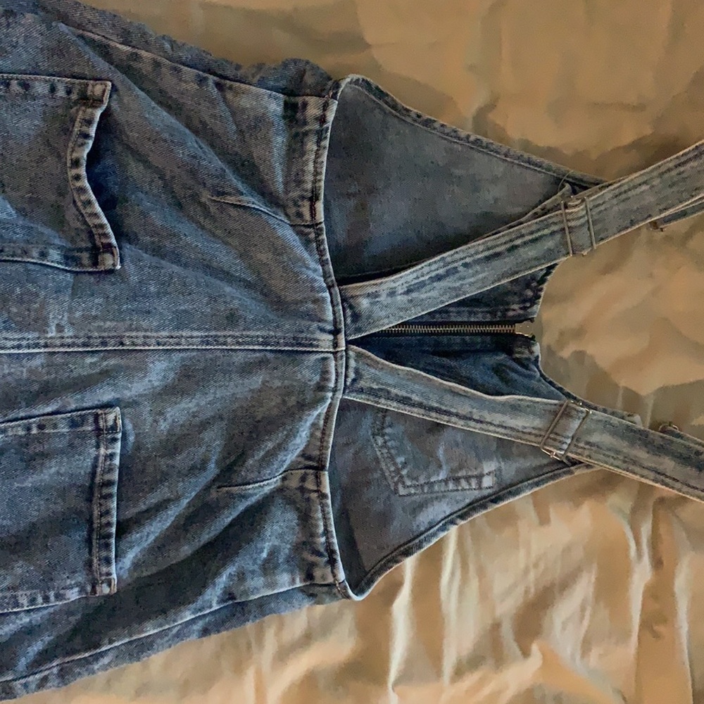 Pacsun Denim Mini Overall Dress